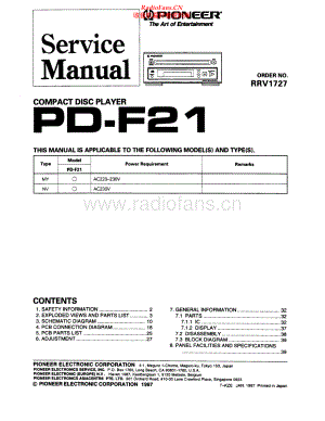 Pioneer-PDF21-cd-sm 维修电路原理图.pdf