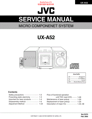 JVC-UXA52-cs-sm 维修电路原理图.pdf