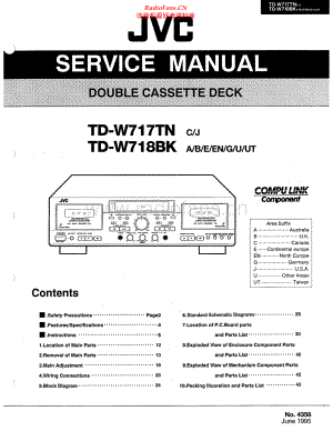 JVC-TDW718BK-tape-sm 维修电路原理图.pdf