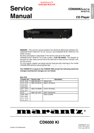 Marantz-CD6000-cd-sm 维修电路原理图.pdf