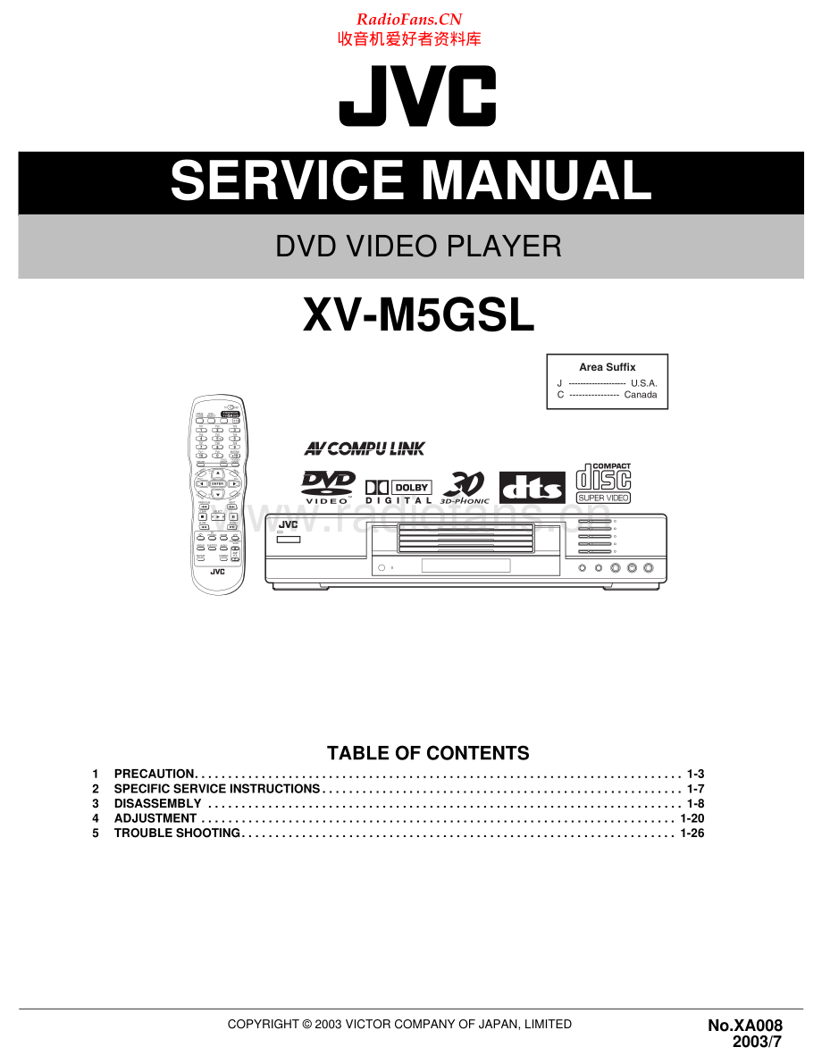 JVC-XVM5GSL-cs-sm 维修电路原理图.pdf_第1页