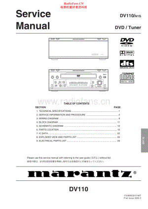 Marantz-DV110-cd-sm 维修电路原理图.pdf