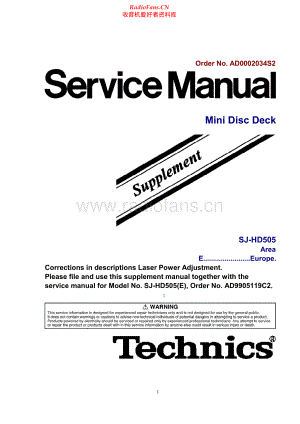 Technics-SJHD505-md-sup1 维修电路原理图.pdf