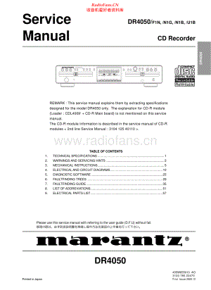 Marantz-DR4050-cd-sm 维修电路原理图.pdf