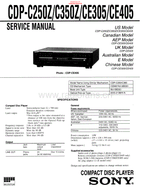 Sony-CDPC250Z-cd-sm 维修电路原理图.pdf
