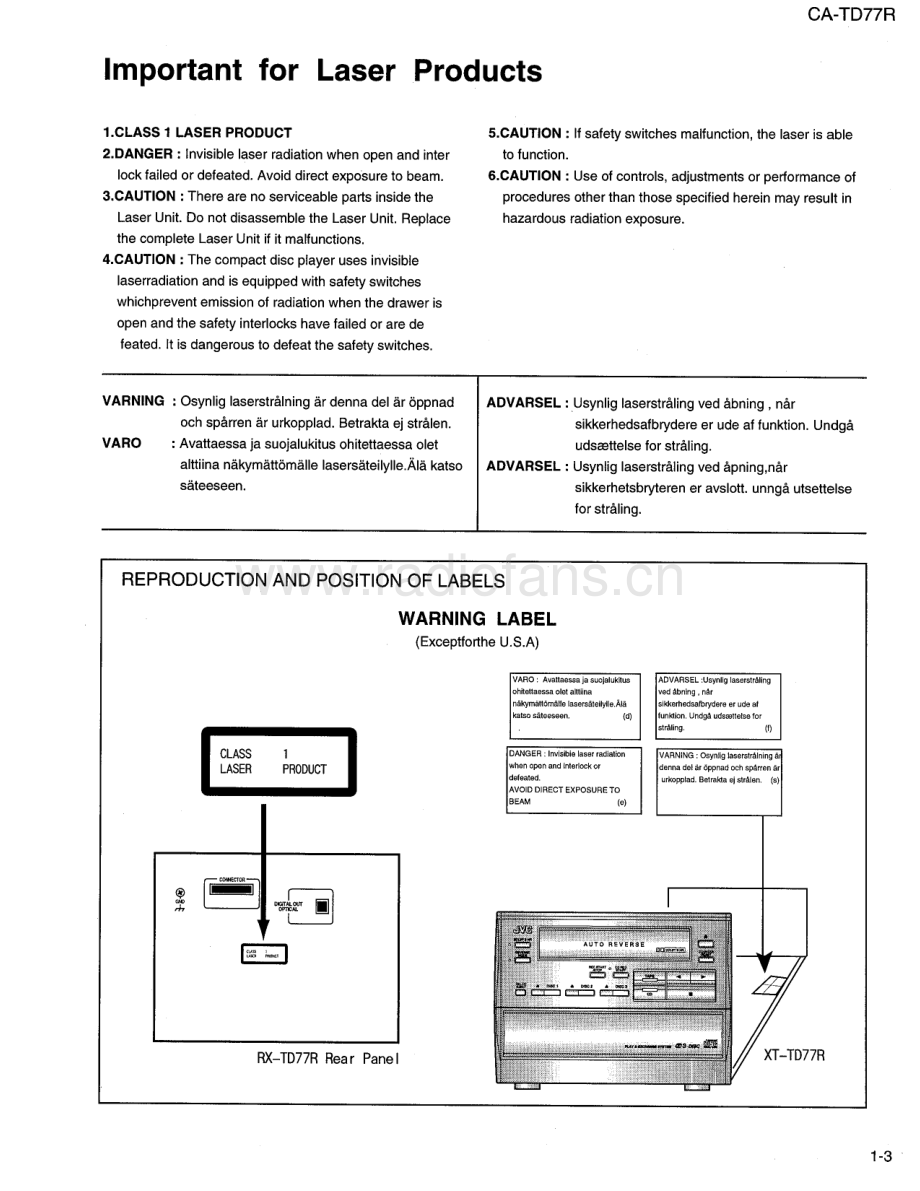 JVC-CATD77R-cs-sm 维修电路原理图.pdf_第3页