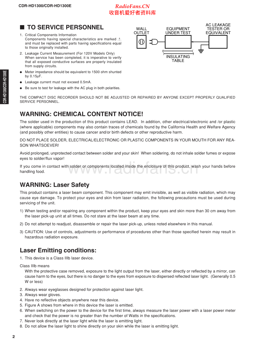 Yamaha-CDRHD1300-cd-sm 维修电路原理图.pdf_第2页