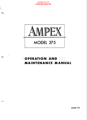 Ampex-375-tape-sm维修电路原理图.pdf