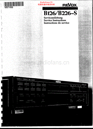 Revox-B226-cd-sm 维修电路原理图.pdf