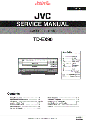 JVC-TDEX90-tape-sm 维修电路原理图.pdf