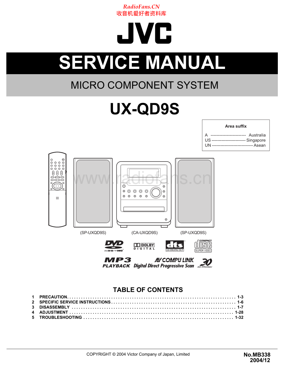 JVC-UXQD9S-cs-sm 维修电路原理图.pdf_第1页