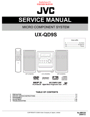 JVC-UXQD9S-cs-sm 维修电路原理图.pdf