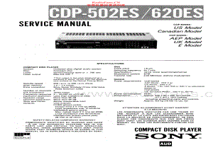 Sony-CDP620ES-cd-sm 维修电路原理图.pdf