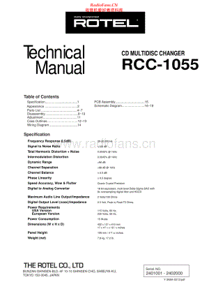 Rotel-RCC1055-cd-sm 维修电路原理图.pdf
