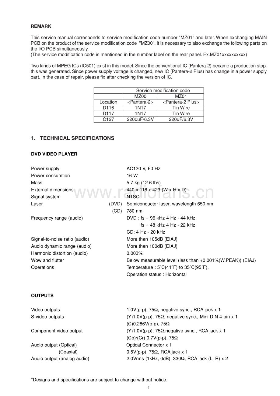 Marantz-VC5200-cd-sm 维修电路原理图.pdf_第3页