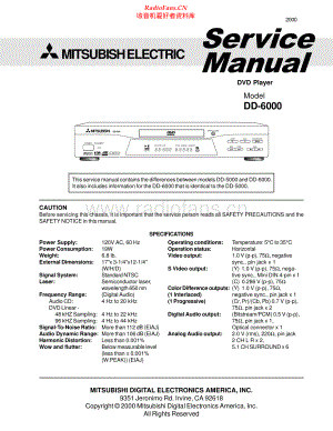 Mitsubishi-DD6000-dvd-sm 维修电路原理图.pdf
