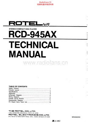 Rotel-RCD945AX-cd-sm 维修电路原理图.pdf