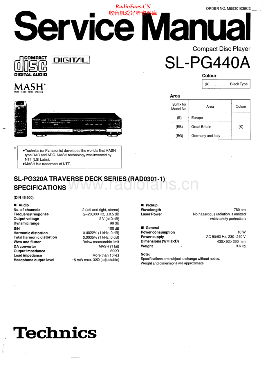Technics-SLPG440A-cd-sm(1) 维修电路原理图.pdf_第1页