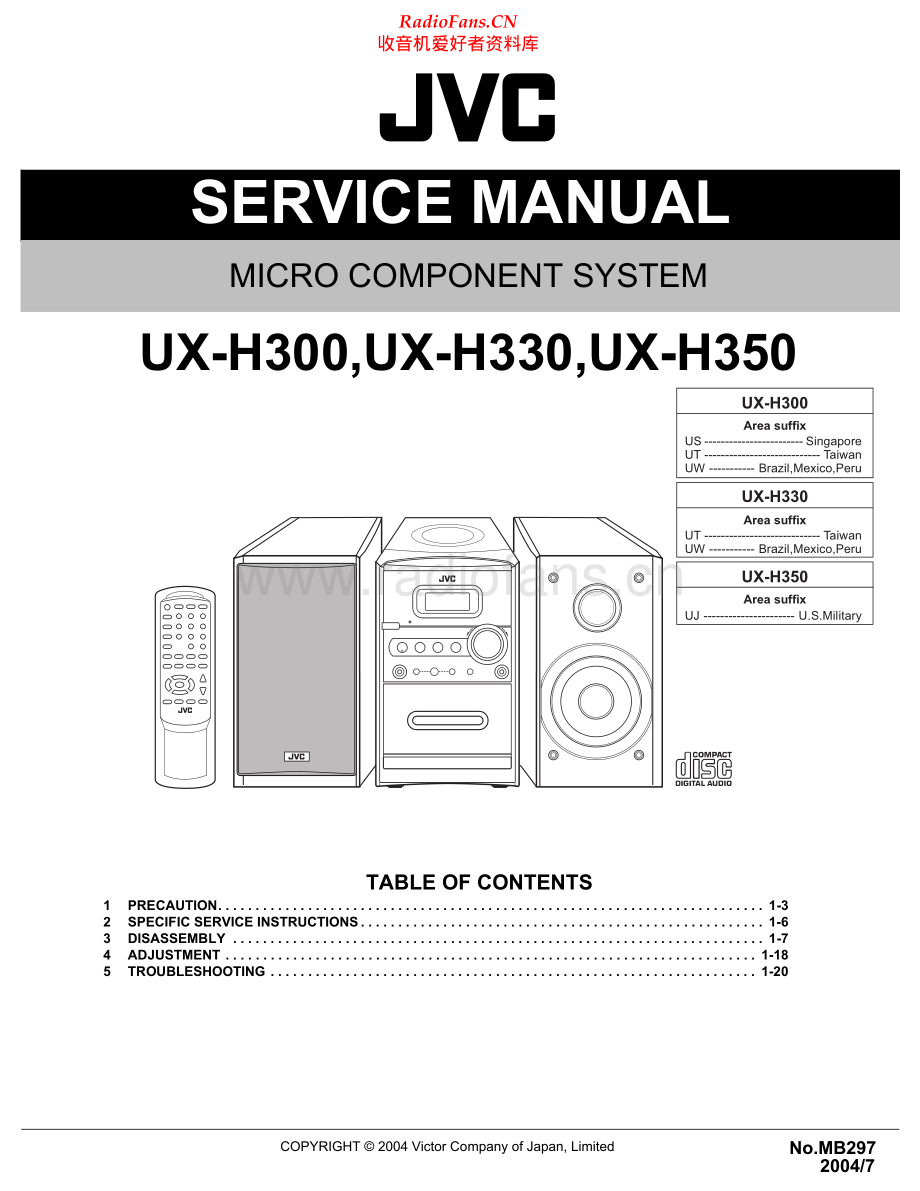 JVC-UXH350-cs-sm 维修电路原理图.pdf_第1页