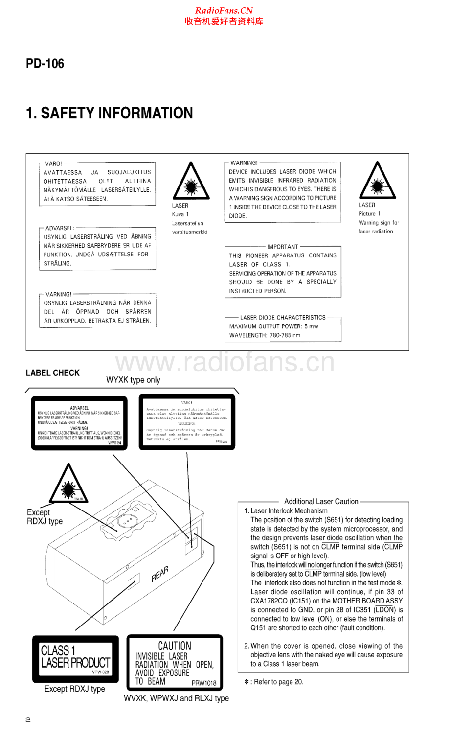 Pioneer-PD106-cd-sm 维修电路原理图.pdf_第2页