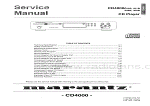 Marantz-CD4000-cd-sm 维修电路原理图.pdf