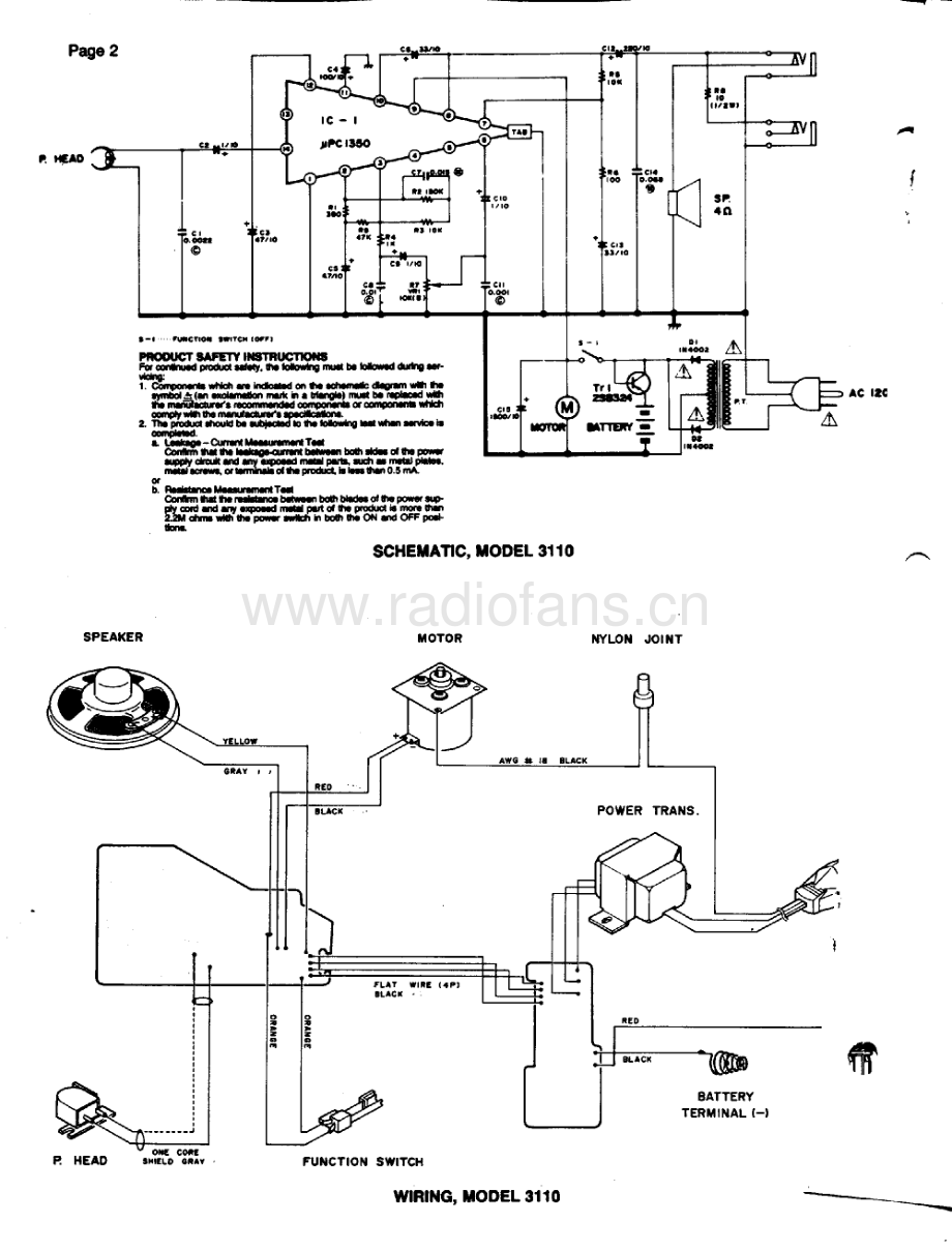 Califone-3110-tape-sm维修电路原理图.pdf_第3页
