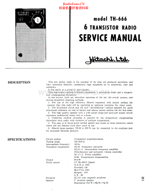 Hitachi-TH666-pr-sm 维修电路原理图.pdf
