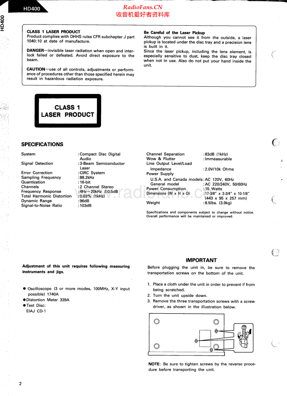 HarmanKardon-HD400-cd-sm维修电路原理图.pdf_第2页
