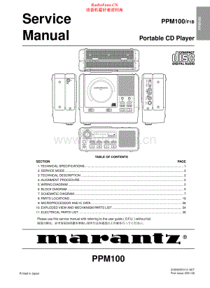 Marantz-PPM100-cd-sm 维修电路原理图.pdf