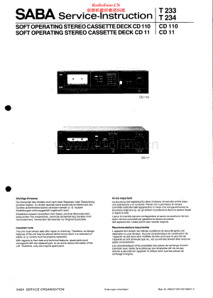 Saba-CD110-tape-sm 维修电路原理图.pdf