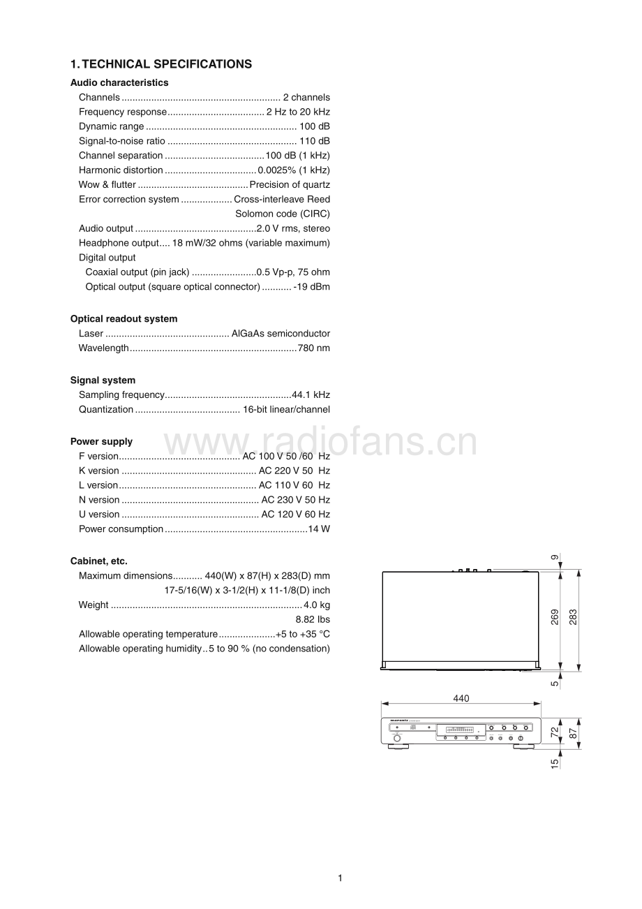Marantz-CD5001-cd-sm 维修电路原理图.pdf_第3页