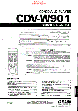Yamaha-CDVW901-cd-sm 维修电路原理图.pdf