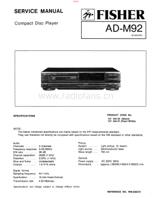 Fisher-ADM92-cd-sch维修电路原理图.pdf