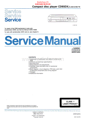 Marantz-CD65DX-cd-sm 维修电路原理图.pdf