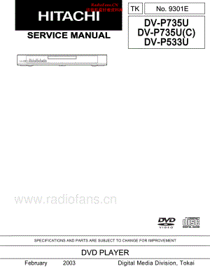 Hitachi-DVP735U-cd-sm 维修电路原理图.pdf