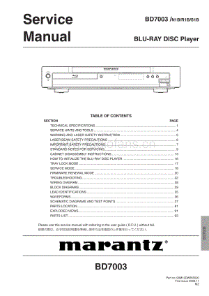 Marantz-BD7003-cd-sm 维修电路原理图.pdf