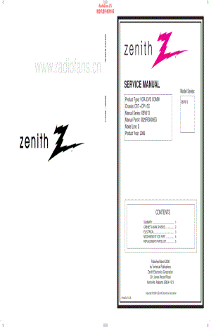 Zenith-XBV613-dvd-sm 维修电路原理图.pdf