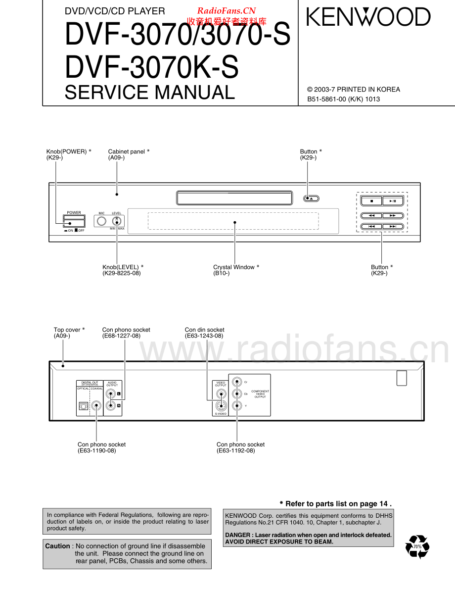 Kenwood-DVF3070-cd-sm 维修电路原理图.pdf_第1页