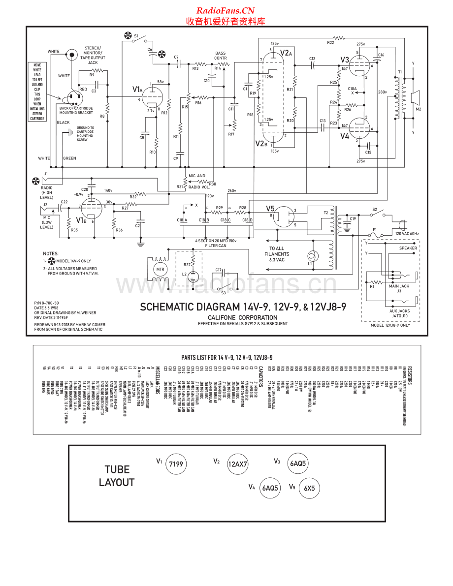 Califone-14V9-tape-sch维修电路原理图.pdf_第1页