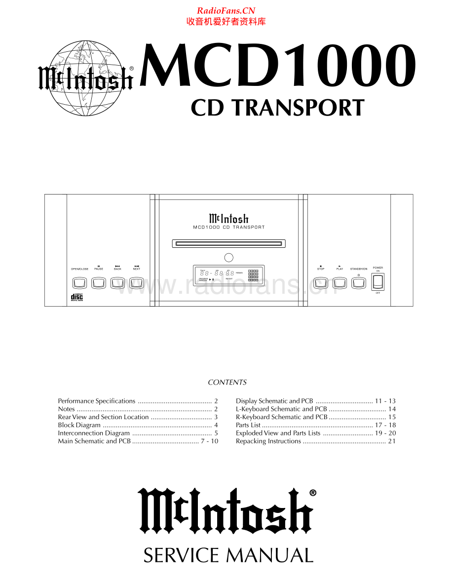 McIntosh-MCD1000-cd-sm 维修电路原理图.pdf_第1页