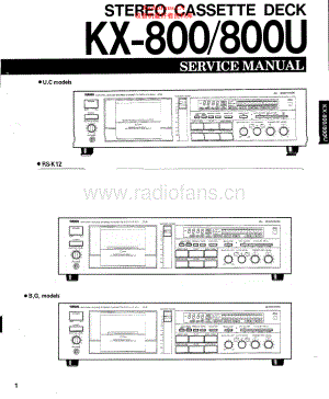 Yamaha-KX800-tape-sm 维修电路原理图.pdf