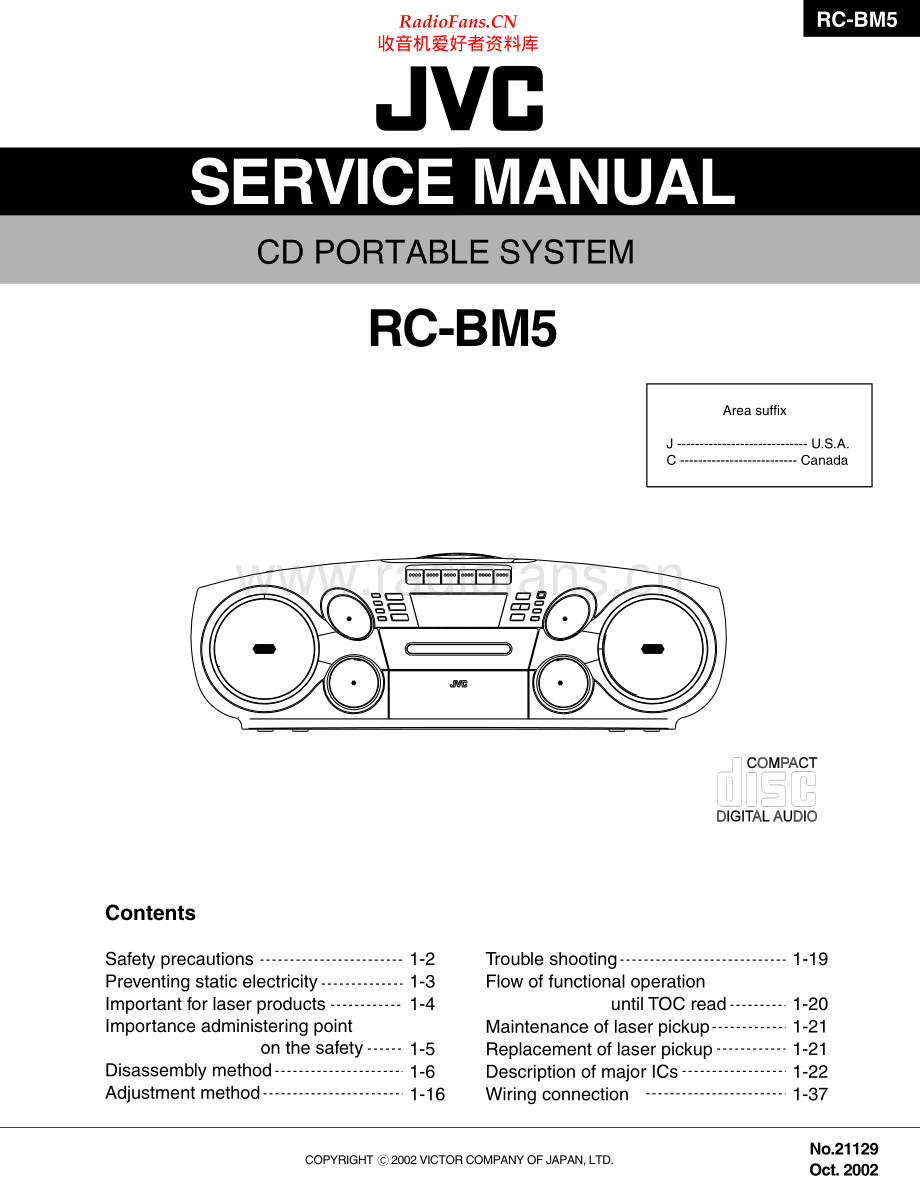 JVC-RCBM5-cs-sm 维修电路原理图.pdf_第1页