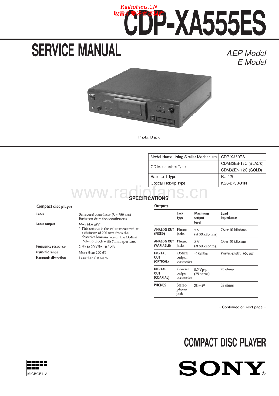 Sony-CDPXA555ES-cd-sm 维修电路原理图.pdf_第1页