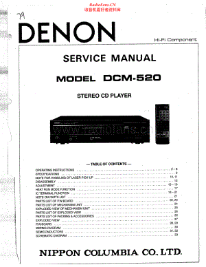 Denon-DCM520-cd-sm维修电路原理图.pdf