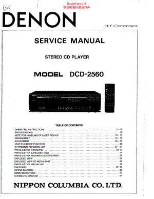 Denon-DCD2560-cd-sm维修电路原理图.pdf