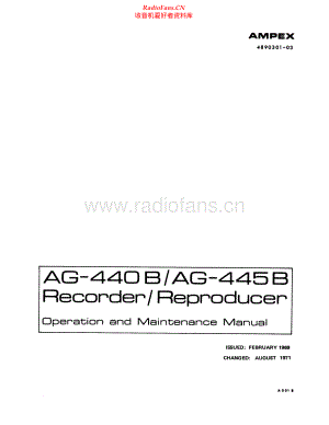Ampex-AG445B-tape-sch维修电路原理图.pdf