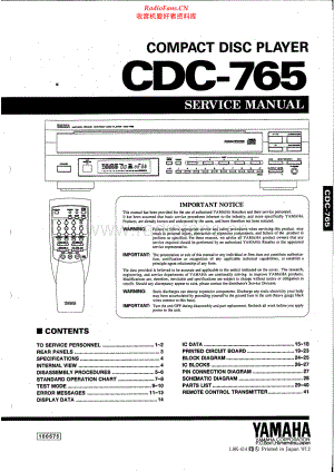 Yamaha-CDC765-cd-sm 维修电路原理图.pdf