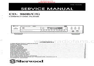 Sherwood-CD980-cd-sm 维修电路原理图.pdf