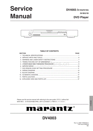 Marantz-DV4003-cd-sm 维修电路原理图.pdf