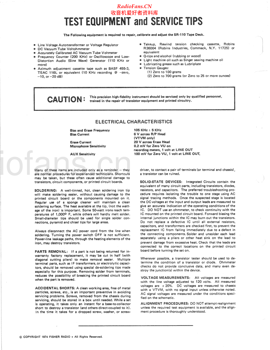 Fisher-SR110-tape-sm维修电路原理图.pdf_第2页